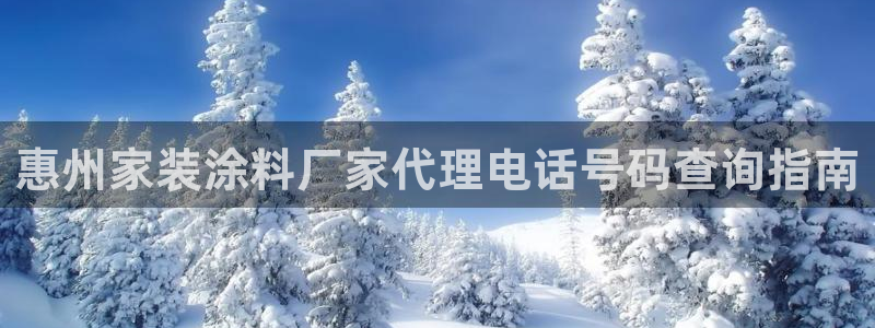 和记官网首页：惠州家装涂料厂家代理电话号码查询指南