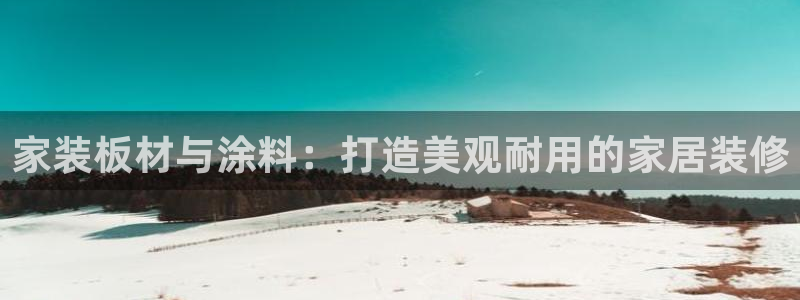 和记ag网址：家装板材与涂料：打造美观耐用的家居装修
