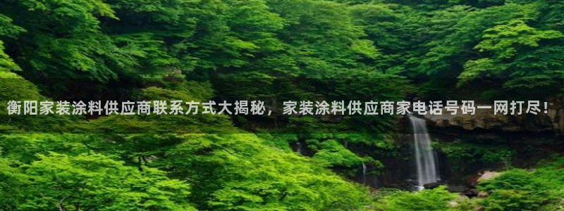 和记ag旗舰厅app：衡阳家装涂料供应商联系方式大揭秘，家装
