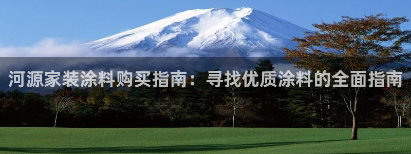 和记登陆：河源家装涂料购买指南：寻找优质涂料的全面指南