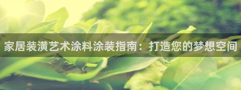 和记平台注册：家居装潢艺术涂料涂装指南：打造您的梦想空间